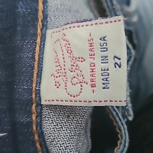 True Religion Low Rise Straight Leg Jeans Size 27 - Picture 12 of 14